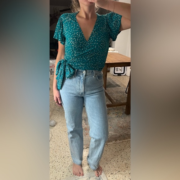 Billabong Wild Gaze Wrap Top in Sea Green Medium - Picture 6 of 6